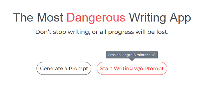Mit der «Most Dangerous Writing App» findest Du in den Schreibfluss